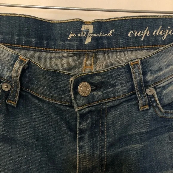 7 FOR ALL MANKIND Crop Dojo Jeans Size 31 - Picture 11 of 12